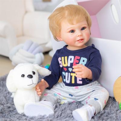 China Soft Waterproof Toy 55cm Bath Doll Toys Realistic Silicone Toddler Full Body Soft Touch Baby Dolls Reborn Boy for sale