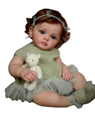 China High Simulation 60cm Reborn Doll Toddler Girl 3D Skin Lifelike Silicone Reborn Baby Dolls for sale