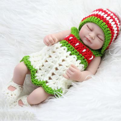 China Mini Reborn Soft Silicone Sleeping Toy 26cm Soft Green Dolls Toys Realistic Reborn Girls Dolls for sale