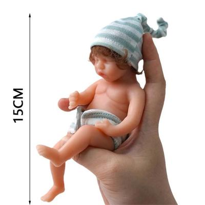 China Reborn Cartoon Toy 15cm Doll Boy Toys Soft Anti Stress Silicone Full Body Mini Dolls For Girls Birthday Gifts for sale