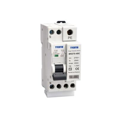 China For CE mcb ac 15 kv surge arrester with SPD surge protector with npe thunder protection surge protection devices for sale