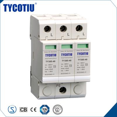 China TYCOTIU TY6-40 3P Plastic Surge Protector Lightning SPD Arrester Three Phase Type - 2 385v Surge SPD Protective Devices for sale