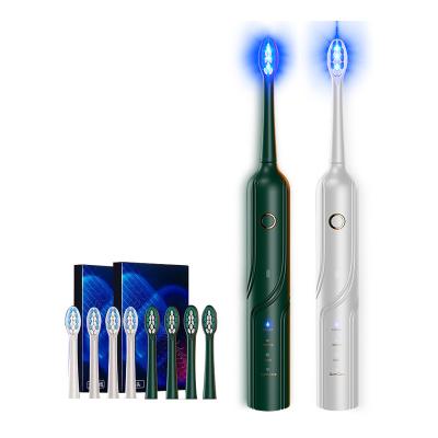 China Teeth Whitening Ray New Professional Portable Sonic Blue Toothbrush Electric Blue Light Teeth Whitening Electric Toothbrush with Senso Smart Pressure for sale