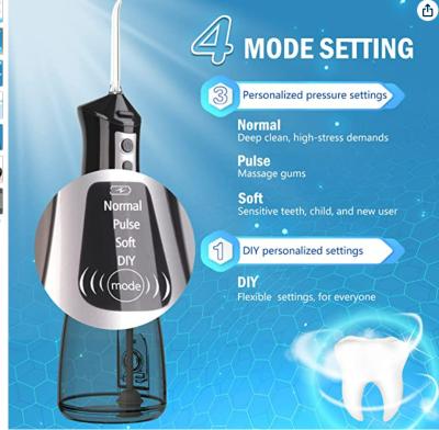 China New Technology Commercial IPX7 Waterproof USB Charging 5 Mode Electric Water Flosser Water Tank For Irrigator Teeth 300ml Water Tank for sale