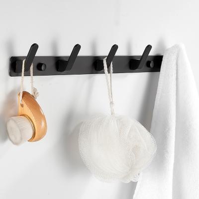 China Amazon bathroom stocked hot-selling aluminum wall mounted hooks 6 cheap super hook hangers for sale