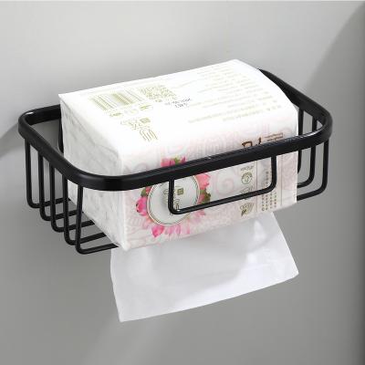 China Modern High Quality Space Aluminum Wall Mounted Paper Towel Holder For Bathroom Lavatory for sale