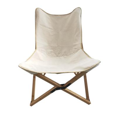 China Outdoor folding chair leisure camping chair solid wood portable light and solid moon chair fishing for sale