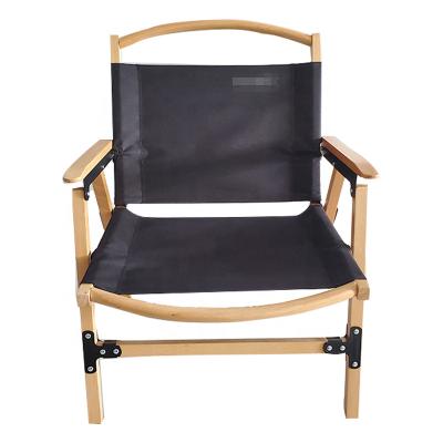 China Casual Portable Armchair Solid Wood Folding Chair Solid Wood Outdoor Self Driving Travel Picnic Camping Beach Kermit Chair for sale