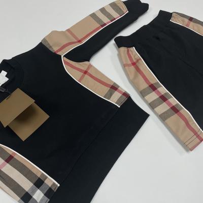 China Wholesale Vintage Designer Children's Plaid Sweaters Toddler Boys Dressing Sets for sale