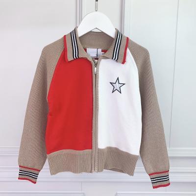 China Anti-wrinkle Fashion Children's Designer Zipper Jacket Girls Knitted Jacket for sale