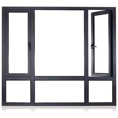 China Magnetic Screen Two Layers 5mm 6mm Cavity Fire Rated Glasses 1 Hour Fire Rated Automatic Narrow Aluminum Window For Home for sale