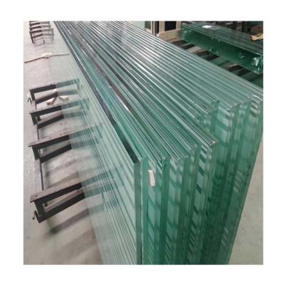 China Supermarket Laminated Glass Factory 8mm 10mm 12mm Thick Double Layers Clearly Stained Colored Transparent Toughened Laminated Glass for sale