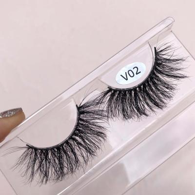 China iShero Private Label 3D Handmade Eyelash 25mm Long 6D Real Natural Dramatic Fluffy Mink Eyelashes 25mm Long for sale