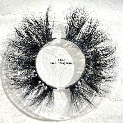 China Wholesale Dramatic Siberian Mink Eyelashes Private Label Mink Strip Eye Lashes LB22 3d Mink Lashes 25mm Long Real Natural iShero 3d Fake for sale