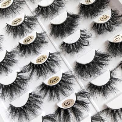 China iShero Natural Mink Eyelashes Long 20mm 25mm Long With Black Round Private Labels Box Q03 for sale