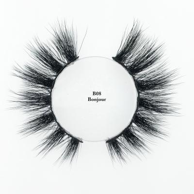 China iShero Natural Long Faux Silk Synthetic Mink Eyelashes With Custom Box FB08 for sale