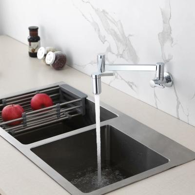 China Kitchen Sink Full Metered Hot Saling Copper Folding Faucet,Universal Telescopic Kitchen Pot Filler for sale