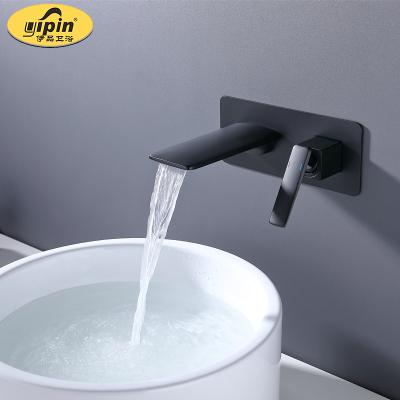 China Metered faucets hot selling wall type, hot and cold water sink, office basin concealed single handle faucet hotel apartment for sale