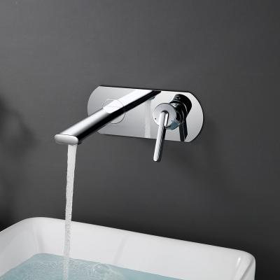 China Hot Sale Style Water Saving Basin Faucet Mixer Tap Metered Advanced In-wall Mounted Basin Single Outlet Faucet For Bathroom Sink for sale