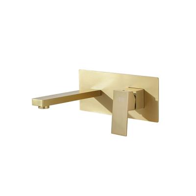 China Hot Sale Brass Single Hole Wall Mounted Bathroom Basin Mixer Taps Concealed Faucet For Basin Faucet for sale