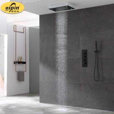 China Without Slide Bar Porcelain Thermostat Shower System Bathroom 4 In 1 In Wall Bath Shower Combinations for sale