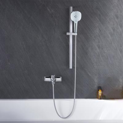 China With sliding bar hot sale rain shower set waterfall bathroom parryware luxury wall mixer 3 in 1 for sale