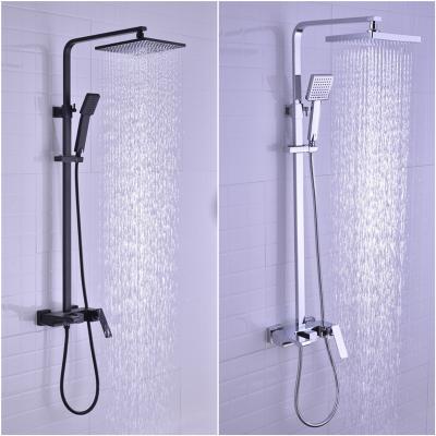 China With Slide Bar Kaiping Shower Mixer Set Bathroom Shower Faucet Built In Wall Hidden Mount Shower Set for sale