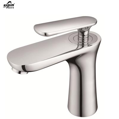 China HOT Selling Metered Cold-Hot Water Tap Chrome Bathroom Wash Hand Basin Single Lever Faucets for sale