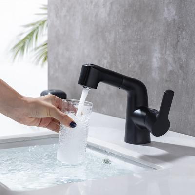 China Guangdong New 2021 Metered Faucets Plate Black And Convenient Quick Pull Out Basin Type Faucet for sale