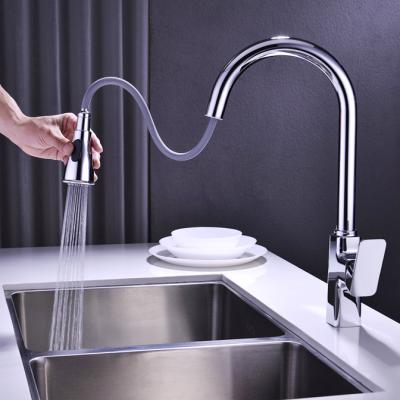 China Faucet Kaiping modern sanitary ware kitchen faucet 2021Deck mounted kitchen faucet gun gray pull out griferia cocina for sale