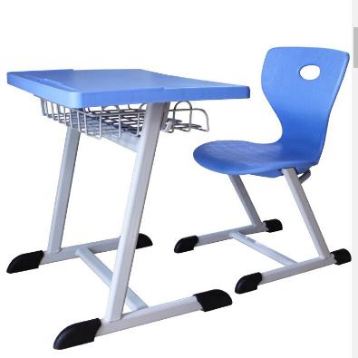 China Modern College Classroom Furniture School Double Desk Student Chair for sale