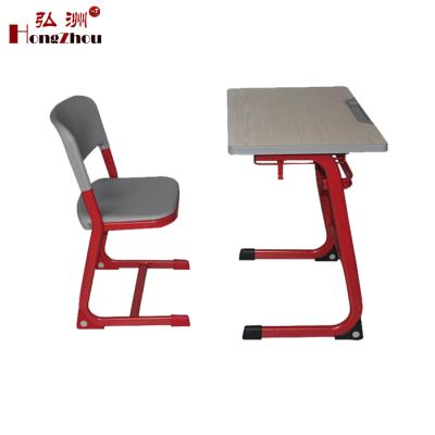 China School Sets School Furniture Metal Study Wooden Table Chair For College Students for sale