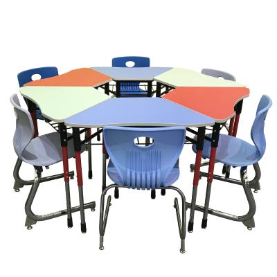 China New Modern Design Combination Table Chairs School Supplies Set Study Table With Chair Cheap Price for sale