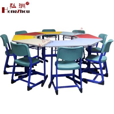 China 8 modern sets round study tables and chair school furniture for sale