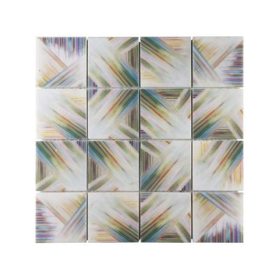 China Different Kinds Of Picture Mosaic Parquet Customize Inkjet Pattern Marble Mosaic Slab for sale