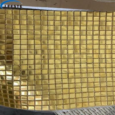 China High quality flooring for swimming pool Kerala ceramic gold glass mosaic tiles for sale