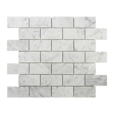 China Parquet Hotsale Floor Tile Wall Slab Backsplash Tile Italian Bianco Carrara White Marble 1-1/2