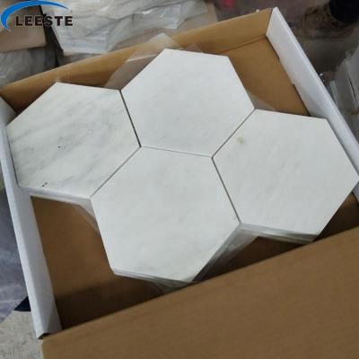 China Flooring Wholesale Popular Hexagon Oriental White Marble Mosaic Slab for sale