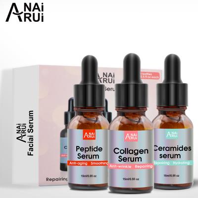 China Anti Aging Serum Set OEM Face Serum Collagen Peptide And Ceramide Facial Serum For Dry Skin Te koop