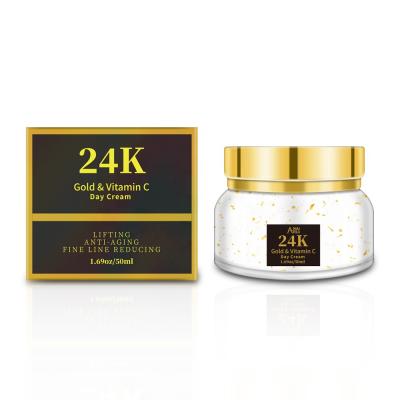 China High Quality Skin Revitalizer 24K Gold Light Skin Whitening Day And Night Facial Face Cream Anti Aging Cream for sale