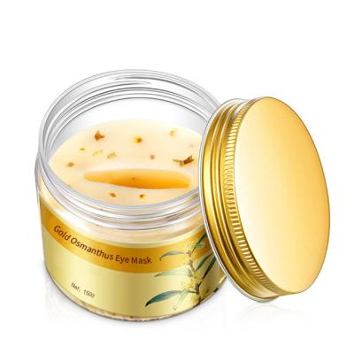 China Custom Osmanthus Anti-Wrinkle Gold Anti-Aging Hydrate Private Label Silk Eye Mask for sale