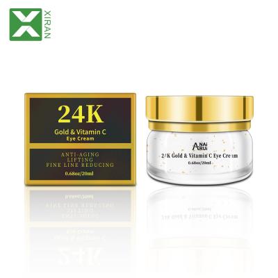 China Anti-wrinkle OEM Moisturizing Best Anti Wrinkle 24K Eye Cream Remove Dark Circle Eye Cream à venda