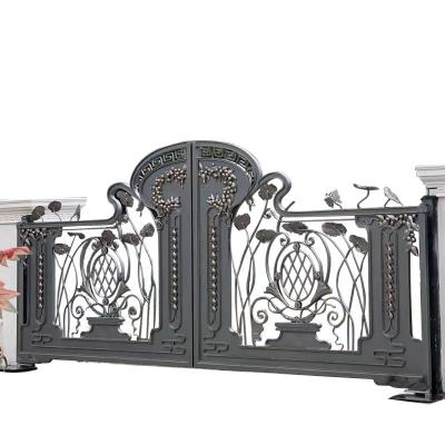 China Beautiful European French modern style wrought iron gate design driveway gate for sale