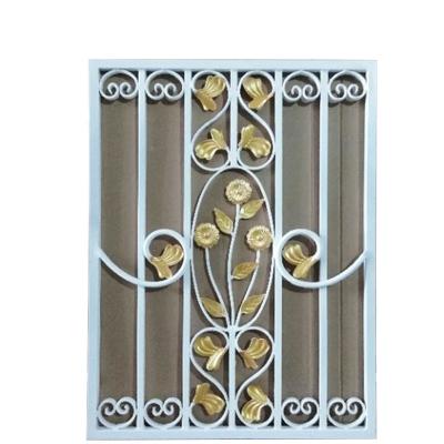 China Traditional Window decoration wrought iron security window grill grates design for sale