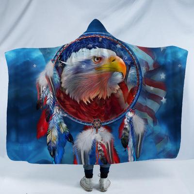 China Custom Viable Anime Cute Magic Plush Nap Cat Kids Hat Coat Hoodie Series Dogs Eagle Blanket for sale