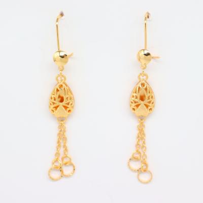 China Fashion Manufacturer Selling Fashion Women Various Designs 24k Gold Plated Mirror Back Tassels Drop Earrings for sale