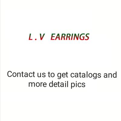 China Wholesale Designer Brand Logo Diamond Popular Brands Letter L and V Crystal Drop Earrings High Quality Zircon Jewelry Women for sale