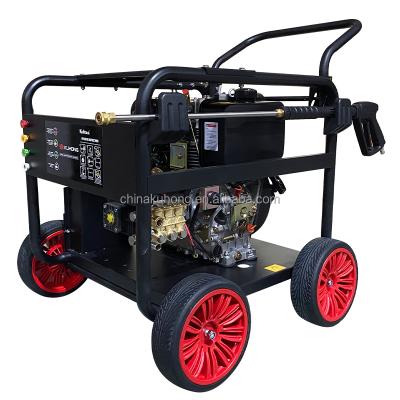 China Critical cleaning / residue free kuhong 15hp diesel engine powered car washer jet power water 5000 psi pressure washer diesel high pressure washer for sale