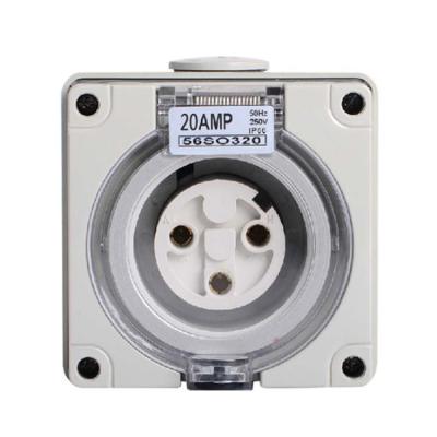 China Industrial Australian standard 56SO ip66 32A 40A 250V 500V 3pin 1 pole 1P+N+E wall mounting industrial electrical outlet socket with CE for sale