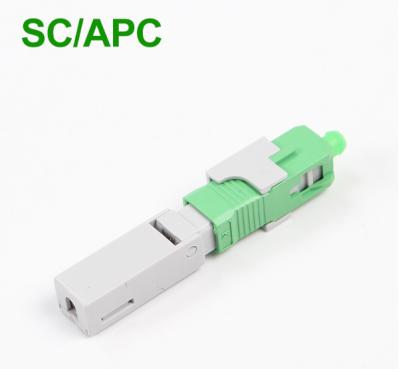 China FTTH SC APC Fiber Optic Fast Connector FTTH SM Singlemode Quick Connector for sale